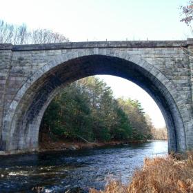 Stone bridge over a river