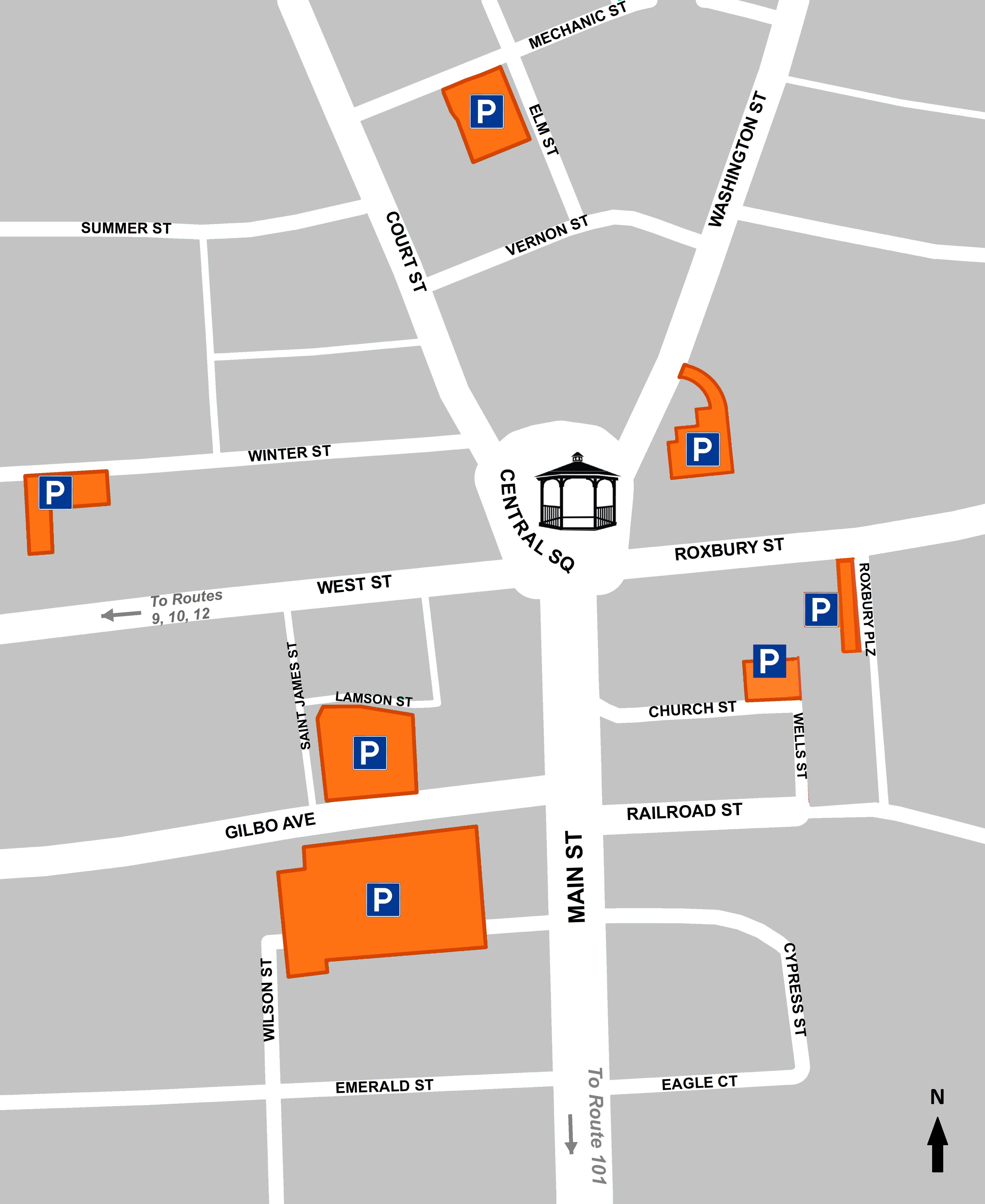 Effective 10/01/2021 2 hour parking map
