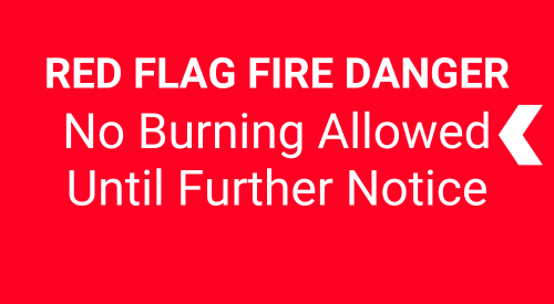 Red Flag Fire Danger No Burning Allower