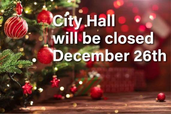 City Hall Closed December 26th Image