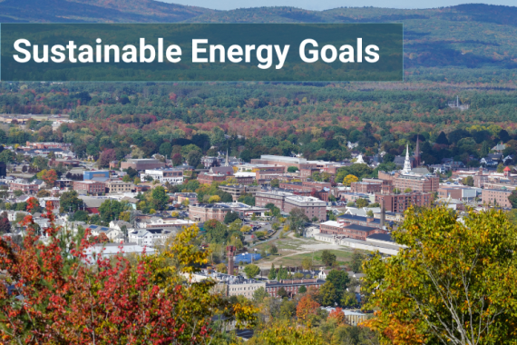 Aerial View of Keene Downtown and Surrounding Landscape