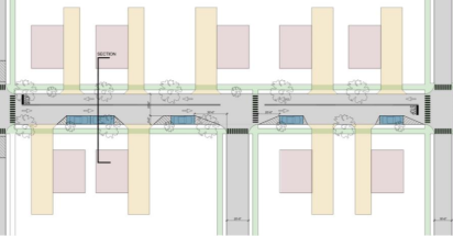 On Street Parking Example Drawing Graphic