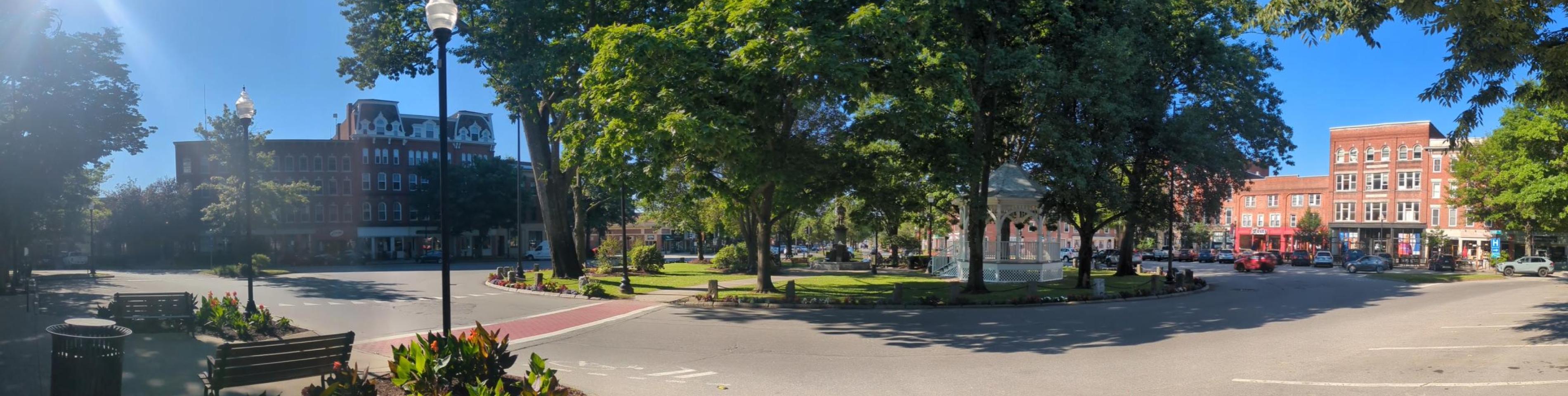 Panoramic Photo of Central Square in Keene