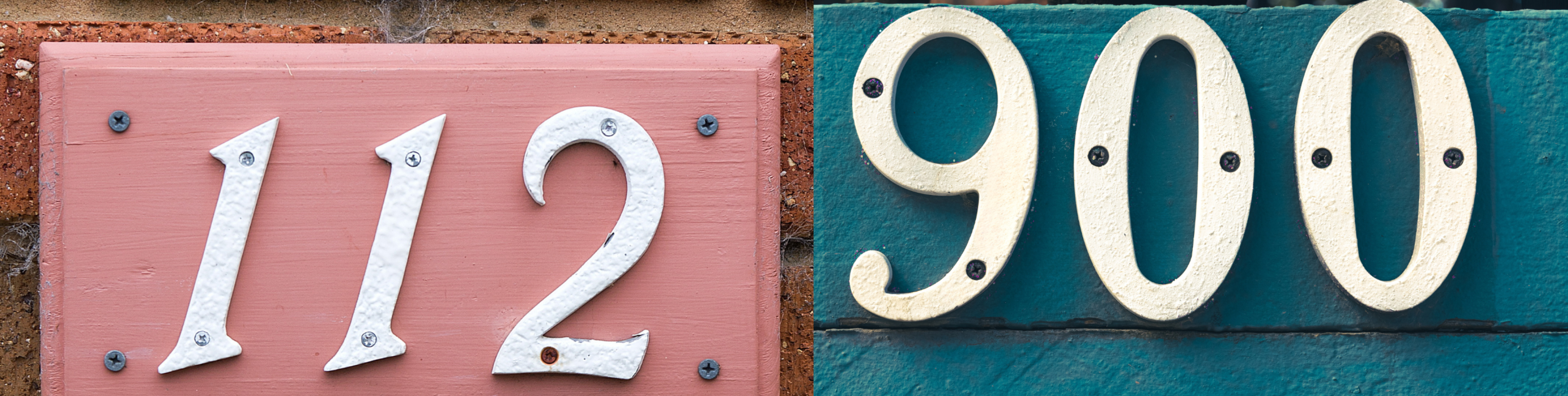 house numbers photo banner