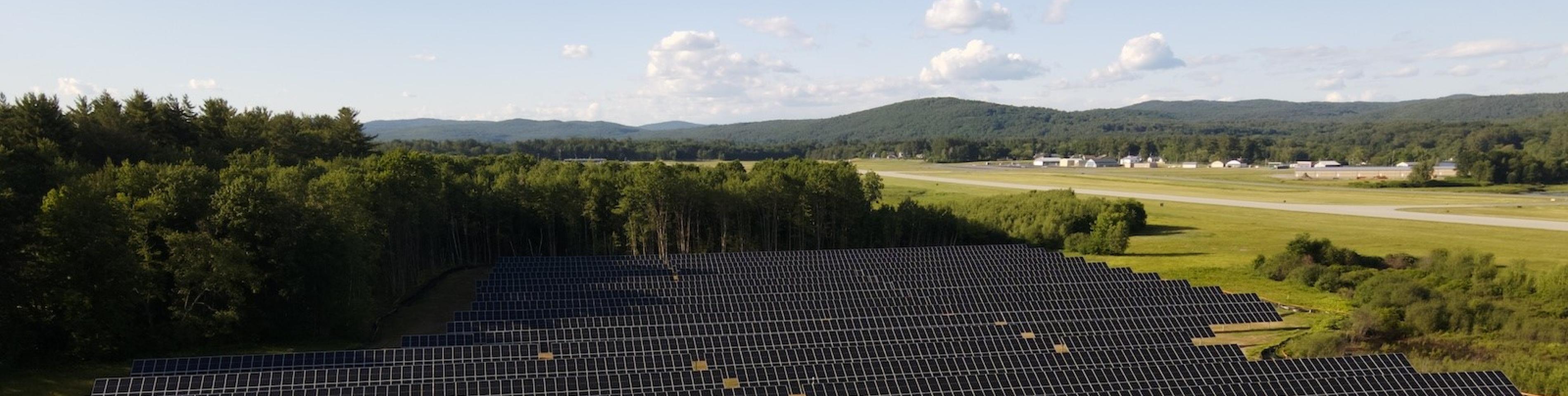 Ground mounted solar array at the Keene Wastewater Treatment Plant in Swanzey