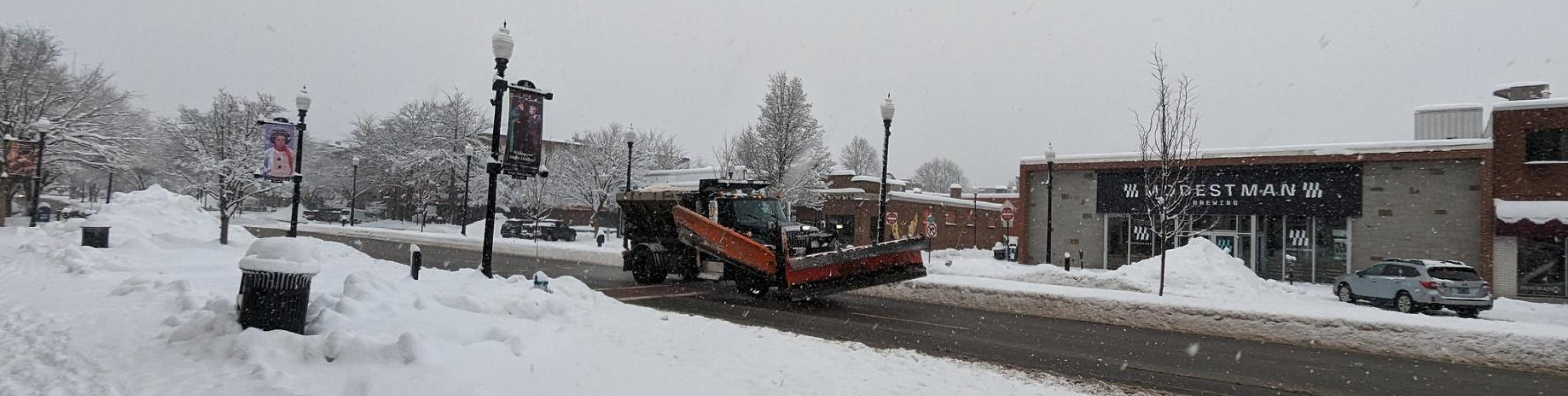 Photo of Snow Plow Truck on Main Street in Keene