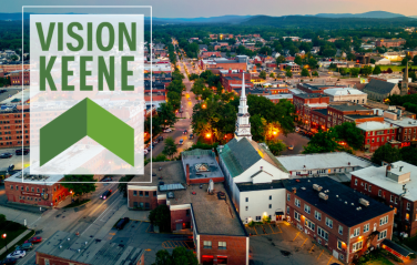 Aerial Photo of Downtown Keene Link to Master Plan Website