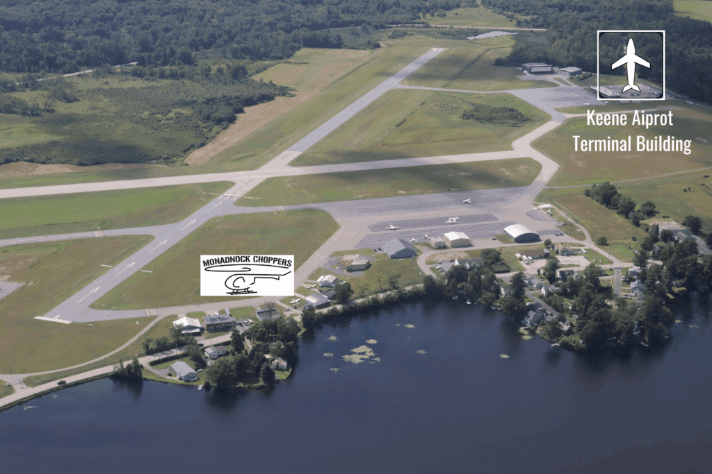 Aerial view of Keene airport