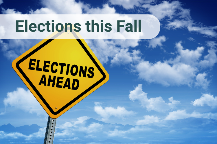 Elections sign for elections coming this fall