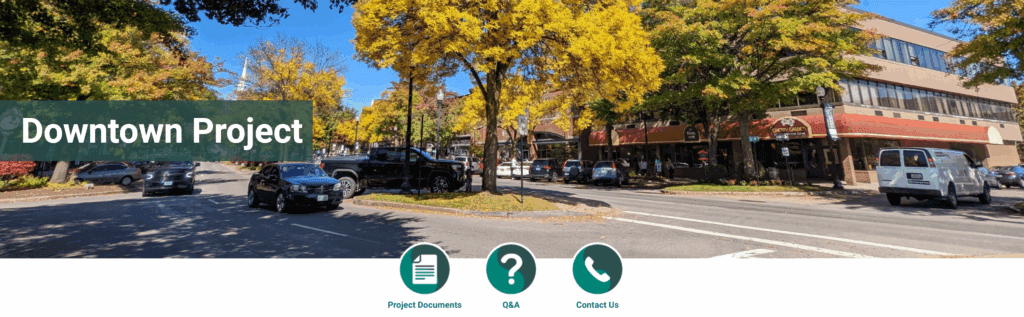 Web page clip showing cars driving on Main Street in Keene