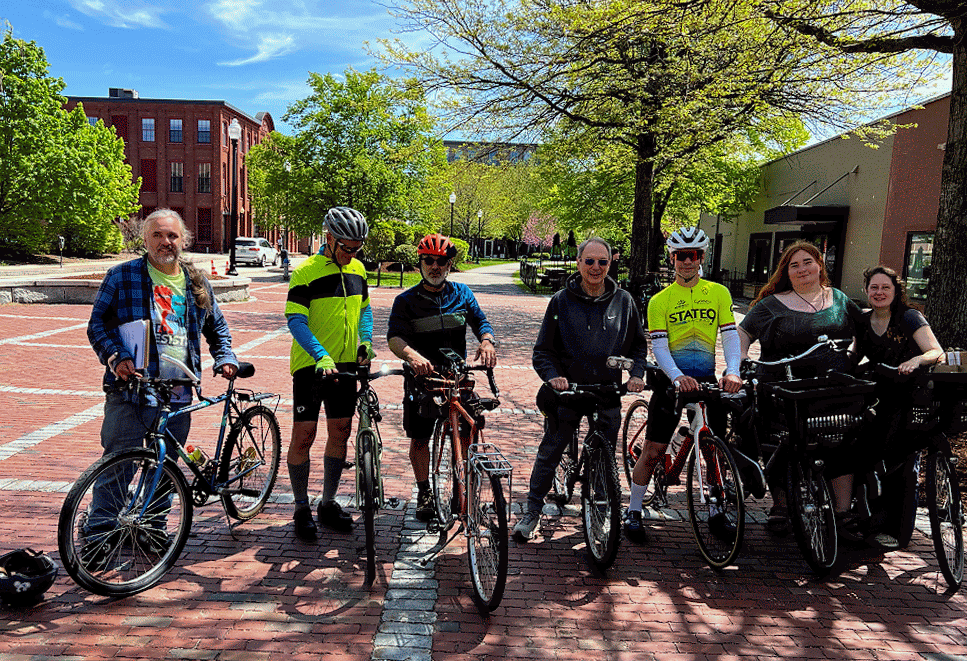 Mayor Kahn and participants from the Mayor's Bike Ride