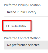 Instructions for accessing Vega Discover's Account Portal edit window to disable Reading History.